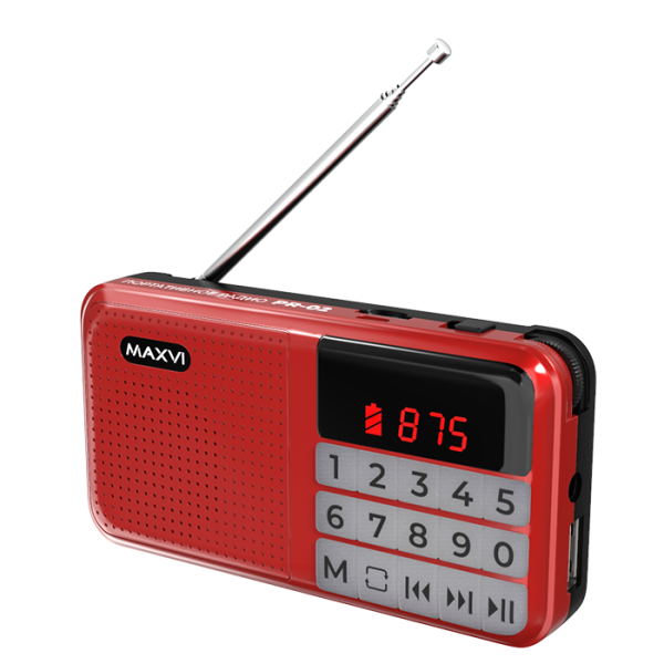 Купить Радиоприемник Maxvi PR-02 red